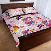Hawaii Flamingo Hello Summer Quilt Bed Set Hawaiian Quilt Pattern