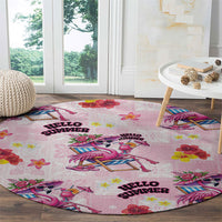 Hawaii Flamingo Hello Summer Round Carpet Hawaiian Quilt Pattern