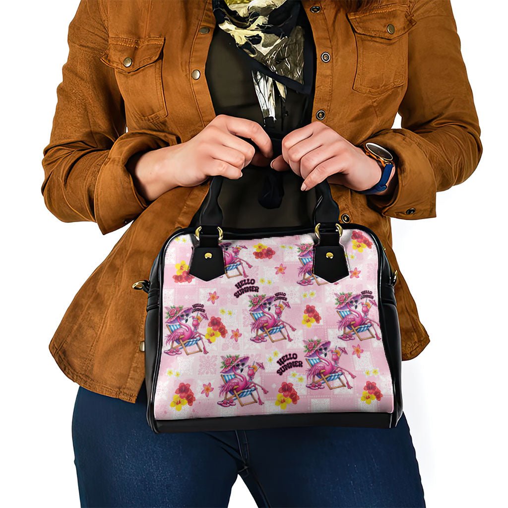Hawaii Flamingo Hello Summer Shoulder Handbag Hawaiian Quilt Pattern