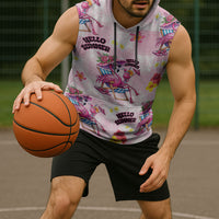 Hawaii Flamingo Hello Summer Sleeveless Hoodie Hawaiian Quilt Pattern