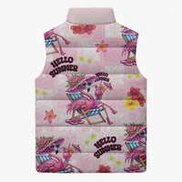Hawaii Flamingo Hello Summer Sleeveless Puffer Jacket Hawaiian Quilt Pattern