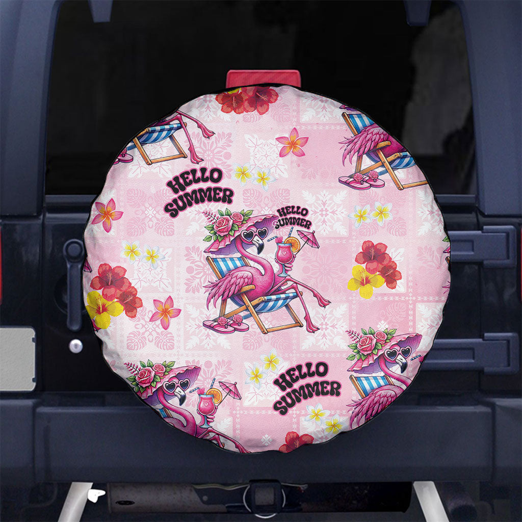 Hawaii Flamingo Hello Summer Spare Tire Cover Hawaiian Quilt Pattern