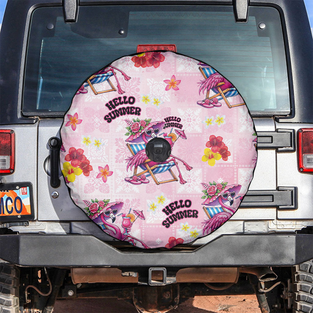 Hawaii Flamingo Hello Summer Spare Tire Cover Hawaiian Quilt Pattern