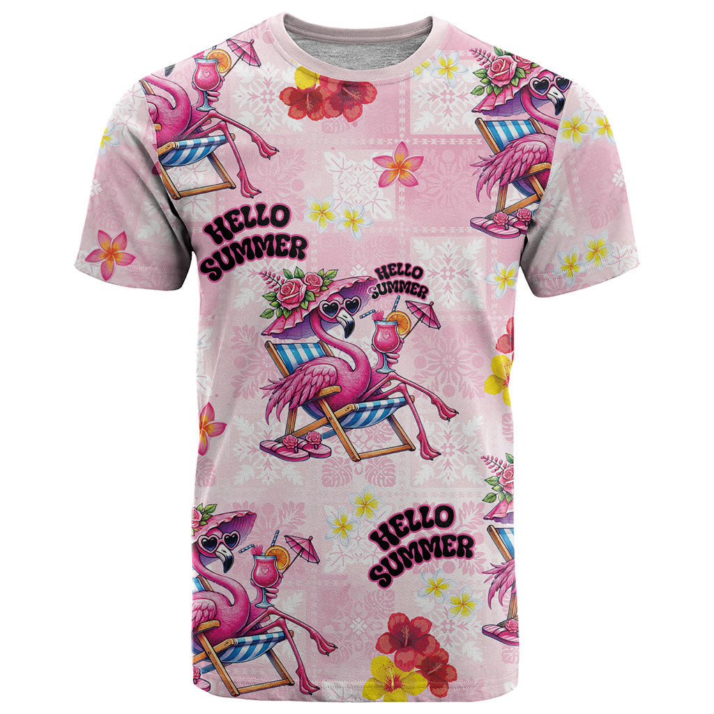 Hawaii Flamingo Hello Summer T Shirt Hawaiian Quilt Pattern