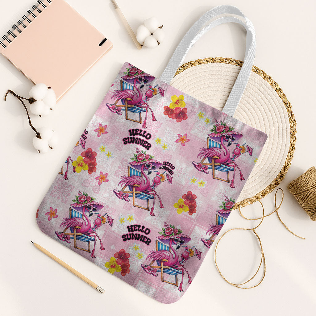 Hawaii Flamingo Hello Summer Tote Bag Hawaiian Quilt Pattern