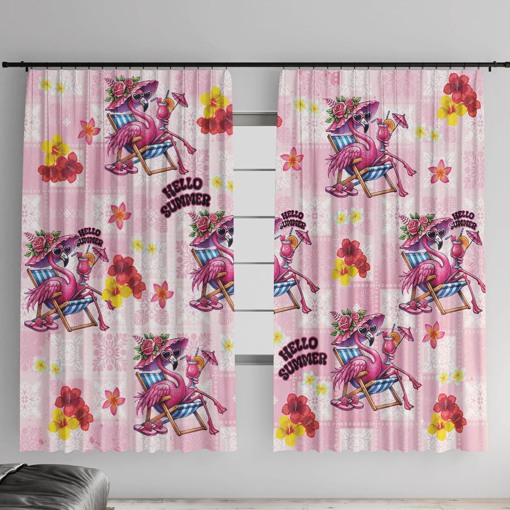 Hawaii Flamingo Hello Summer Window Curtain Hawaiian Quilt Pattern