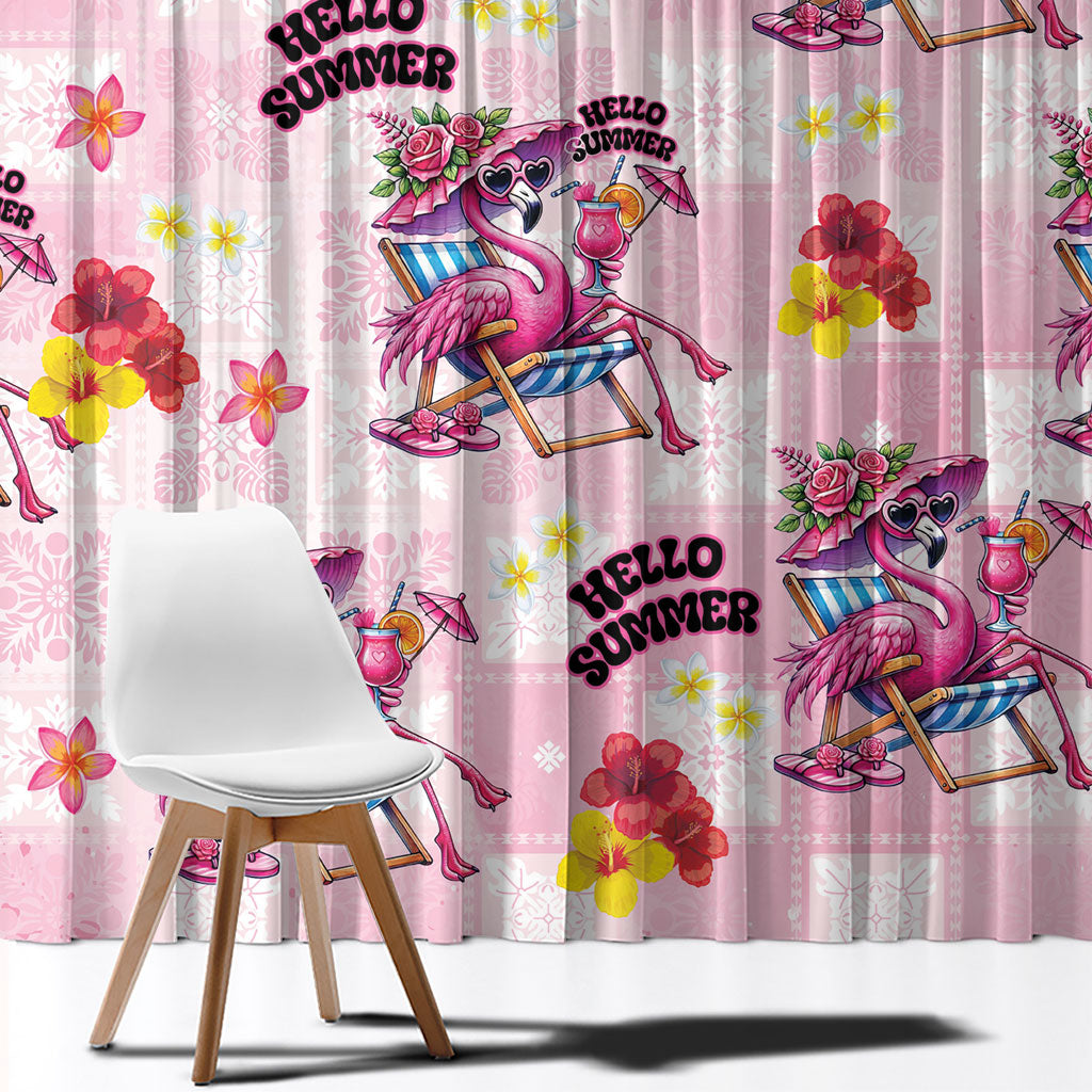 Hawaii Flamingo Hello Summer Window Curtain Hawaiian Quilt Pattern