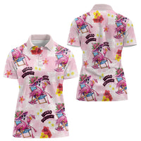 Hawaii Flamingo Hello Summer Women Polo Shirt Hawaiian Quilt Pattern