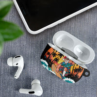 Vintage Santa Claus Surfing Summer AirPods Case Mele Kalikimaka i Iulai!
