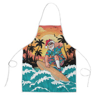 Vintage Santa Claus Surfing Summer Apron Mele Kalikimaka i Iulai!