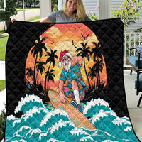 Vintage Santa Claus Surfing Summer Quilt Mele Kalikimaka i Iulai!