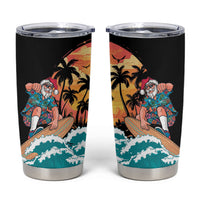 Vintage Santa Claus Surfing Summer Tumbler Cup Mele Kalikimaka i Iulai!