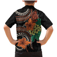 Vintage Hibiscus Pacific Floral Family Matching Mermaid Dress and Hawaiian Shirt LT9 - Polynesian Pride