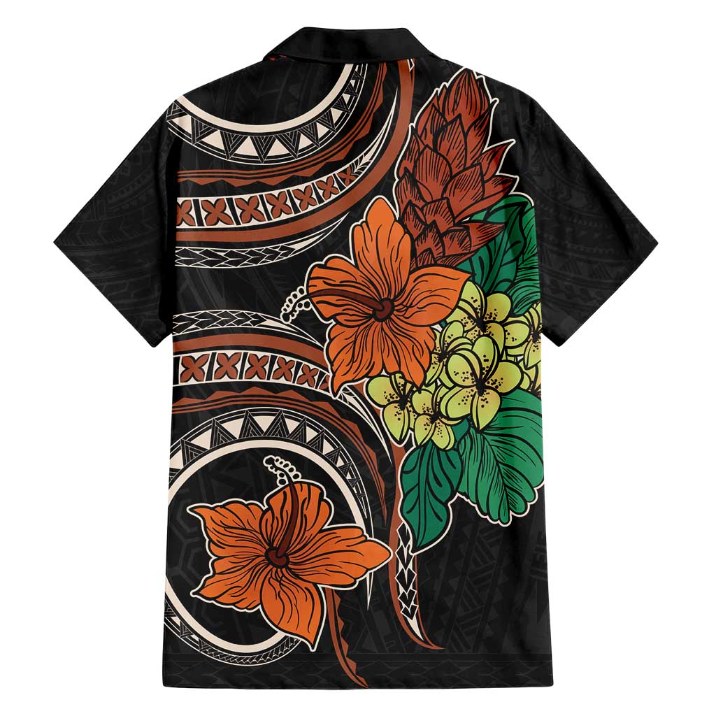 Vintage Hibiscus Pacific Floral Family Matching Tank Maxi Dress and Hawaiian Shirt