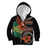 Vintage Hibiscus Pacific Floral Kid Hoodie
