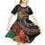 Vintage Hibiscus Pacific Floral Kid Short Sleeve Dress
