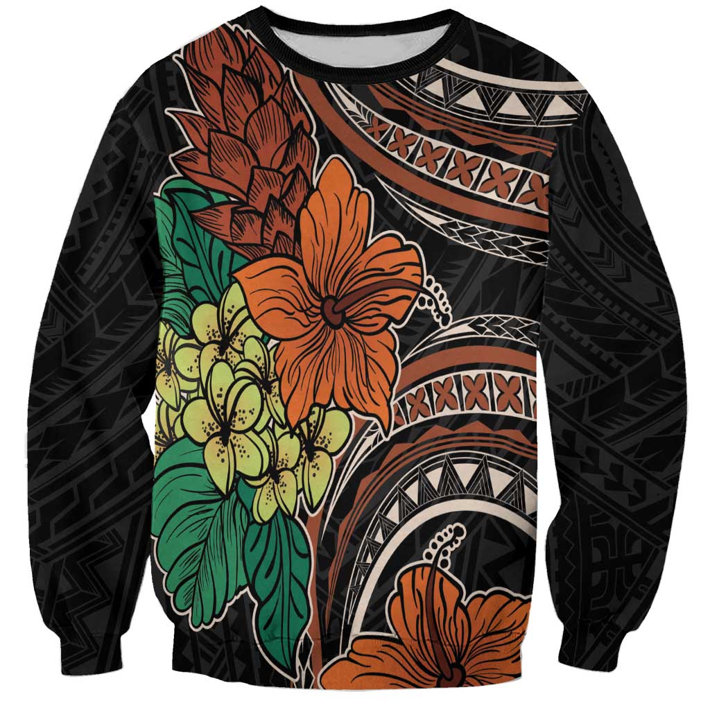 Vintage Hibiscus Pacific Floral Sweatshirt