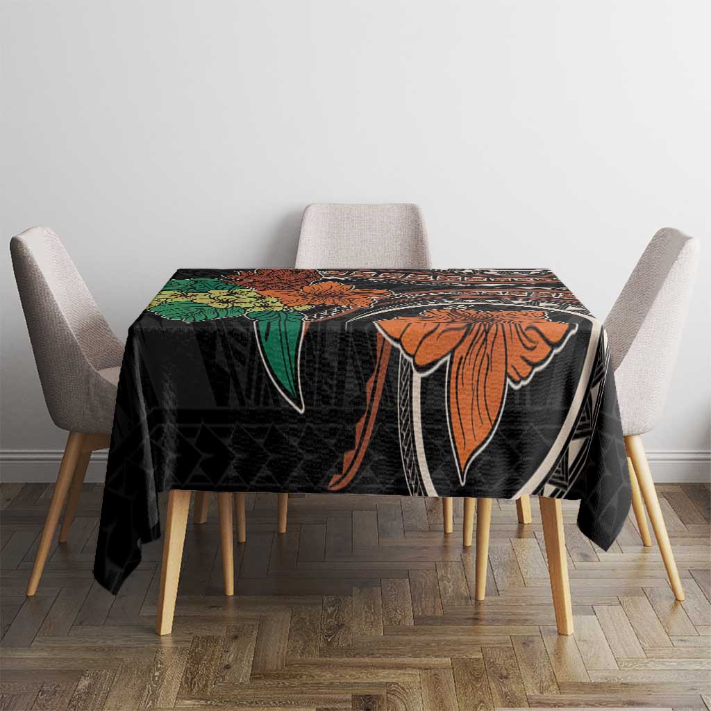 Vintage Hibiscus Pacific Floral Tablecloth