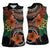 Vintage Hibiscus Pacific Floral Women Sleeveless Polo Shirt