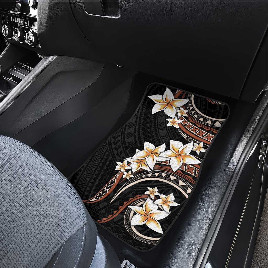 Vintage Plumeria Pacific Floral Car Mats