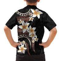 Vintage Plumeria Pacific Floral Family Matching Short Sleeve Bodycon Dress and Hawaiian Shirt LT9 - Polynesian Pride