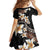 Vintage Plumeria Pacific Floral Kid Short Sleeve Dress