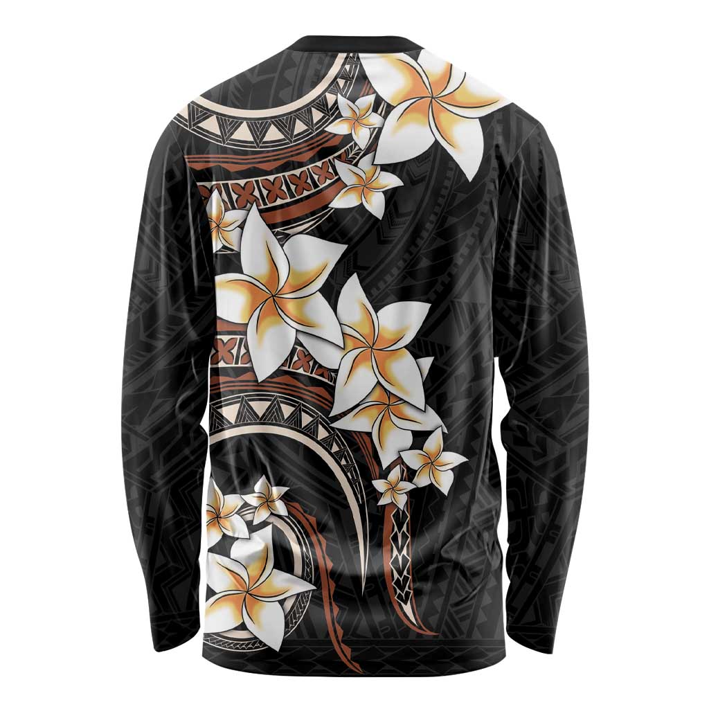 Vintage Plumeria Pacific Floral Long Sleeve Shirt LT9 - Polynesian Pride
