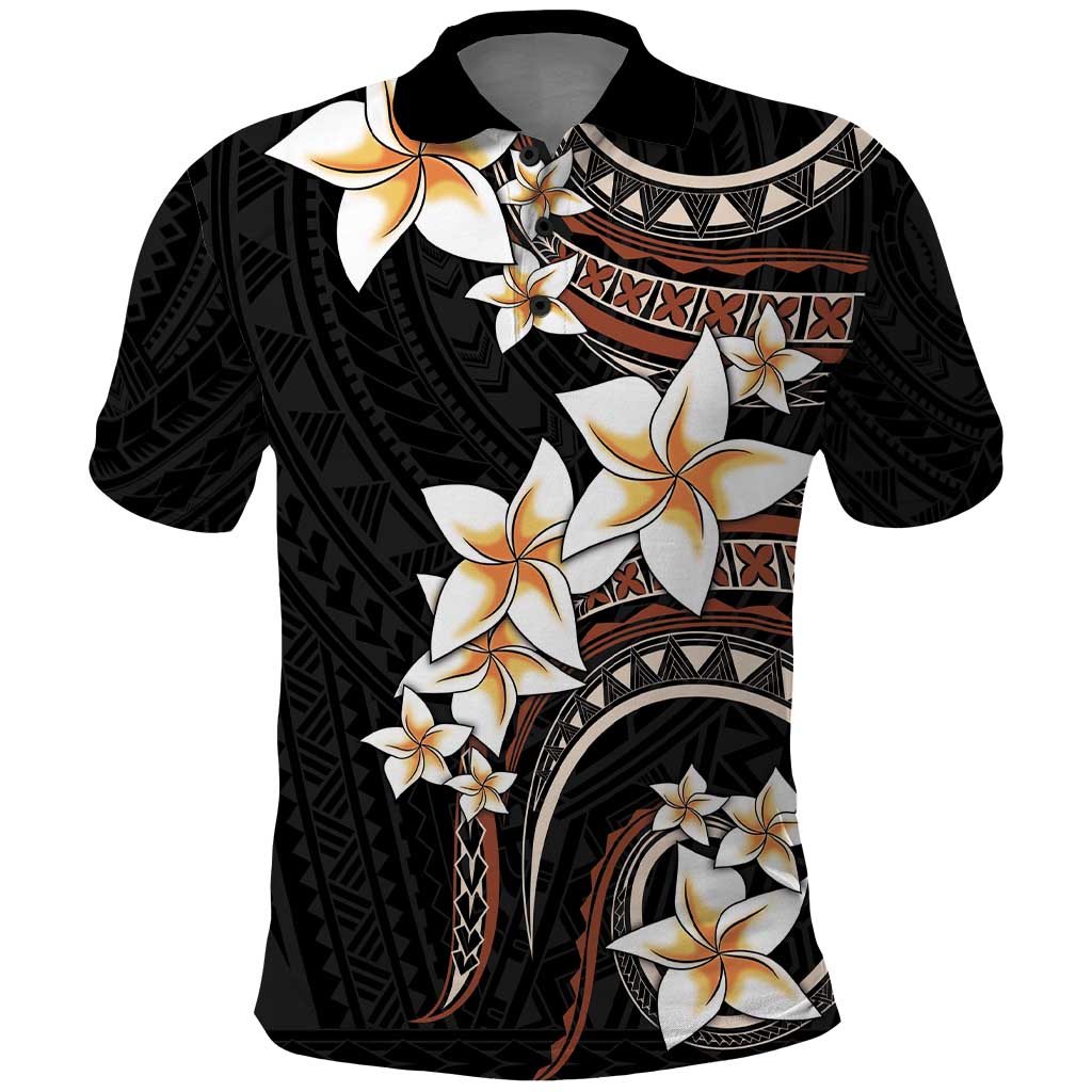 Vintage Plumeria Pacific Floral Polo Shirt