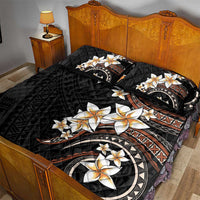 Vintage Plumeria Pacific Floral Quilt Bed Set