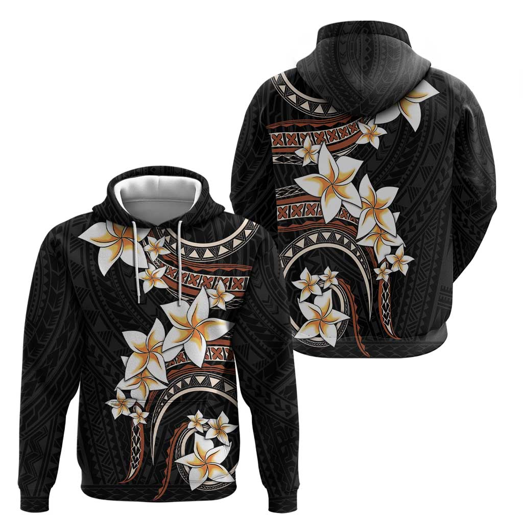 Vintage Plumeria Pacific Floral Zip Hoodie LT9 - Polynesian Pride
