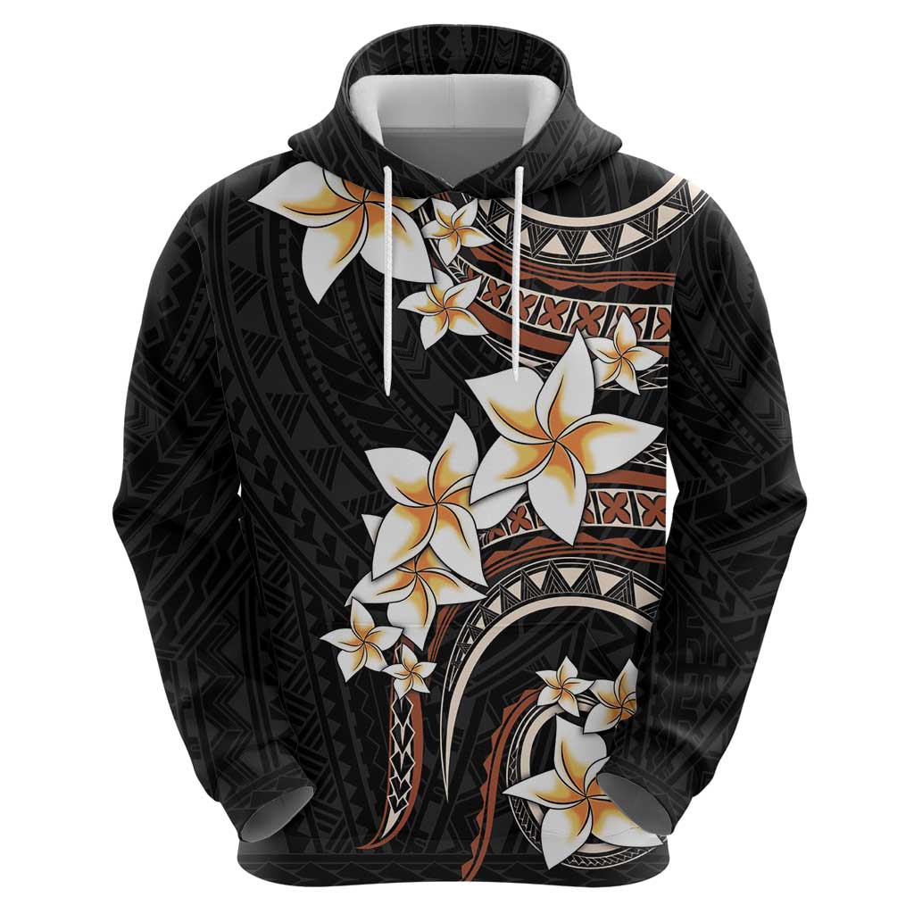 Vintage Plumeria Pacific Floral Zip Hoodie LT9 - Polynesian Pride