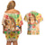Kawaii Hula Girls Couples Matching Off Shoulder Short Dress and Hawaiian Shirt Aloha Hibiscus Flowers