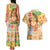 Kawaii Hula Girls Couples Matching Tank Maxi Dress and Hawaiian Shirt Aloha Hibiscus Flowers