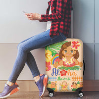 Kawaii Hula Girls Luggage Cover Aloha Hibiscus Flowers LT9 - Polynesian Pride