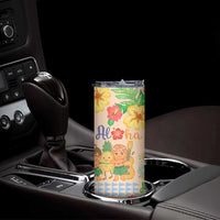 Kawaii Hula Girls Skinny Tumbler Aloha Hibiscus Flowers