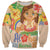Kawaii Hula Girls Sweatshirt Aloha Hibiscus Flowers