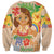 Kawaii Hula Girls Sweatshirt Aloha Hibiscus Flowers