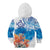Hibiscus Turtle Tattoo Coral Reef Kid Hoodie with Polynesian Tribal