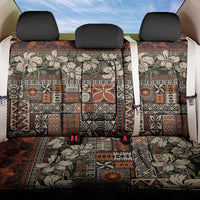 Pacific Hibiscus Tapa Tribal Vintage Back Car Seat Cover Brown Motif LT9 One Size Brown - Polynesian Pride
