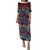 Pacific Hibiscus Tapa Tribal Vintage Puletasi Pink Motif