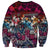 Pacific Hibiscus Tapa Tribal Vintage Sweatshirt Pink Motif
