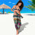 Pacific Hibiscus Tapa Tribal Vintage Sarong Turquoise Motif