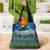 Personalised Fiji Viti Levu Grocery Bag Tagimoucia and Tapa Tribal Pattern