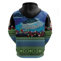 Personalised Fiji Viti Levu Hoodie Tagimoucia and Tapa Tribal Pattern LT9 - Polynesian Pride