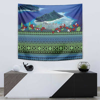 Personalised Fiji Viti Levu Tapestry Tagimoucia and Tapa Tribal Pattern