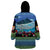 Personalised Fiji Viti Levu Wearable Blanket Hoodie Tagimoucia and Tapa Tribal Pattern