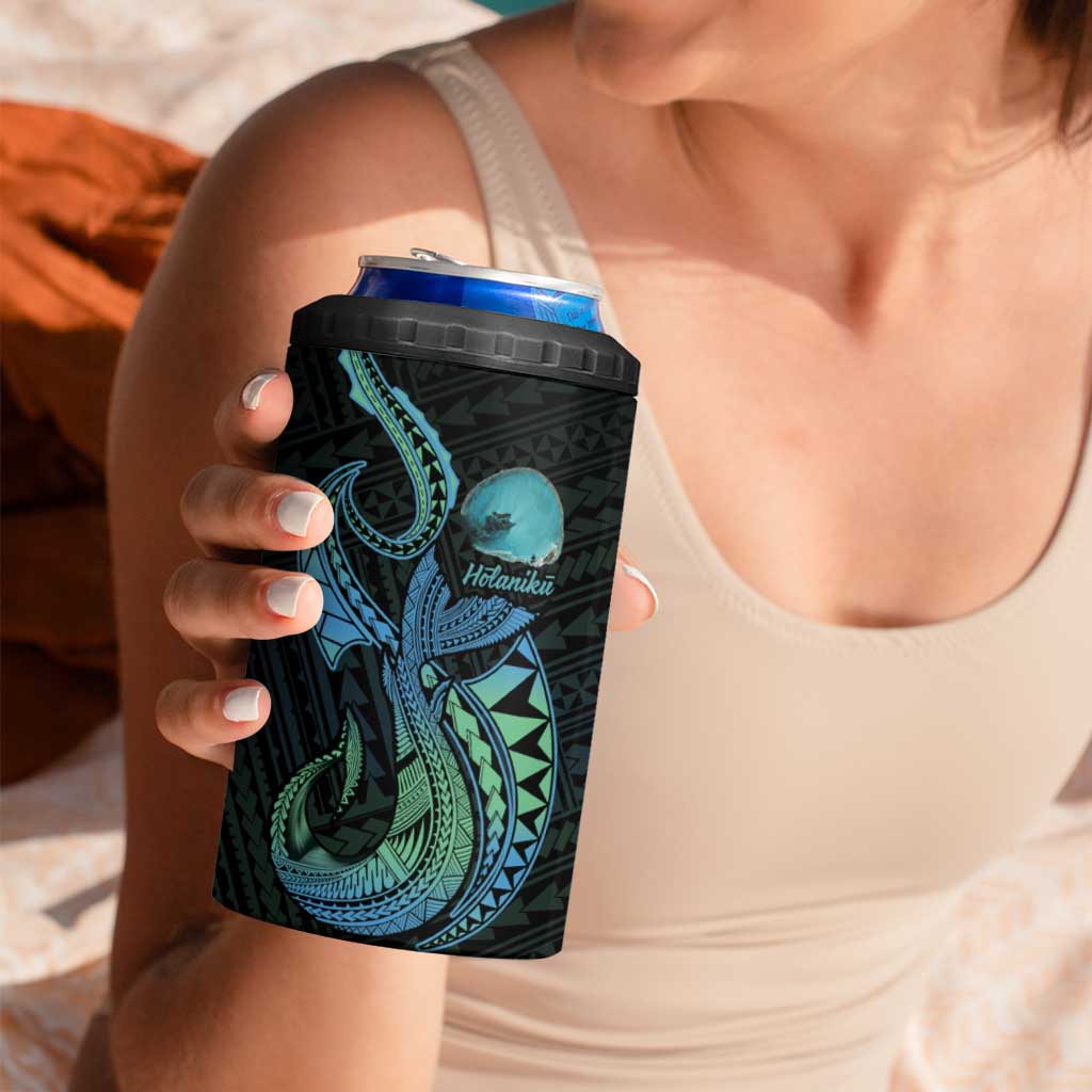 Personalised Hawaii Kure Atoll 4 in 1 Can Cooler Tumbler Holaniku Coral Reef with Polynesian Tribal