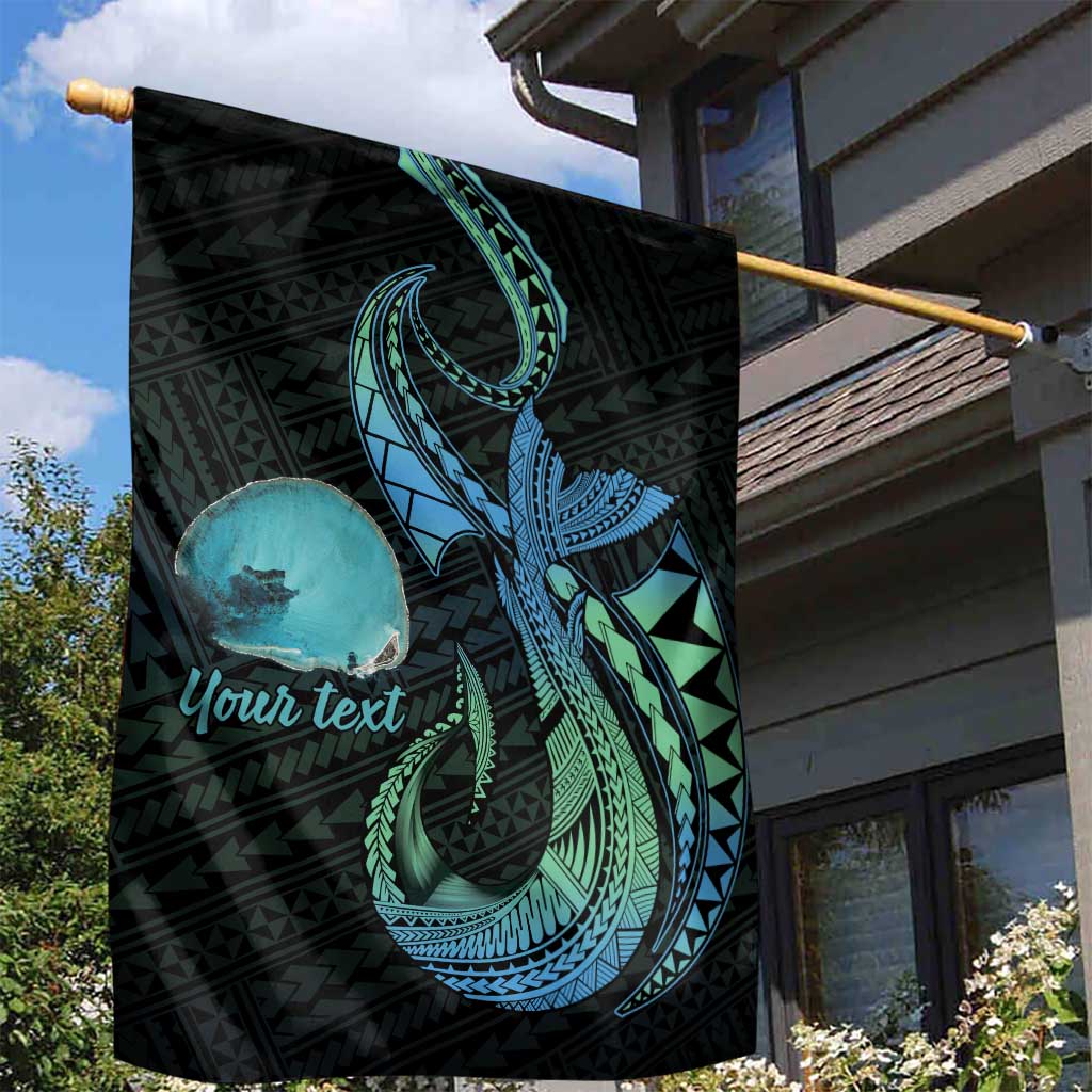 Personalised Hawaii Kure Atoll Garden Flag Holaniku Coral Reef with Polynesian Tribal