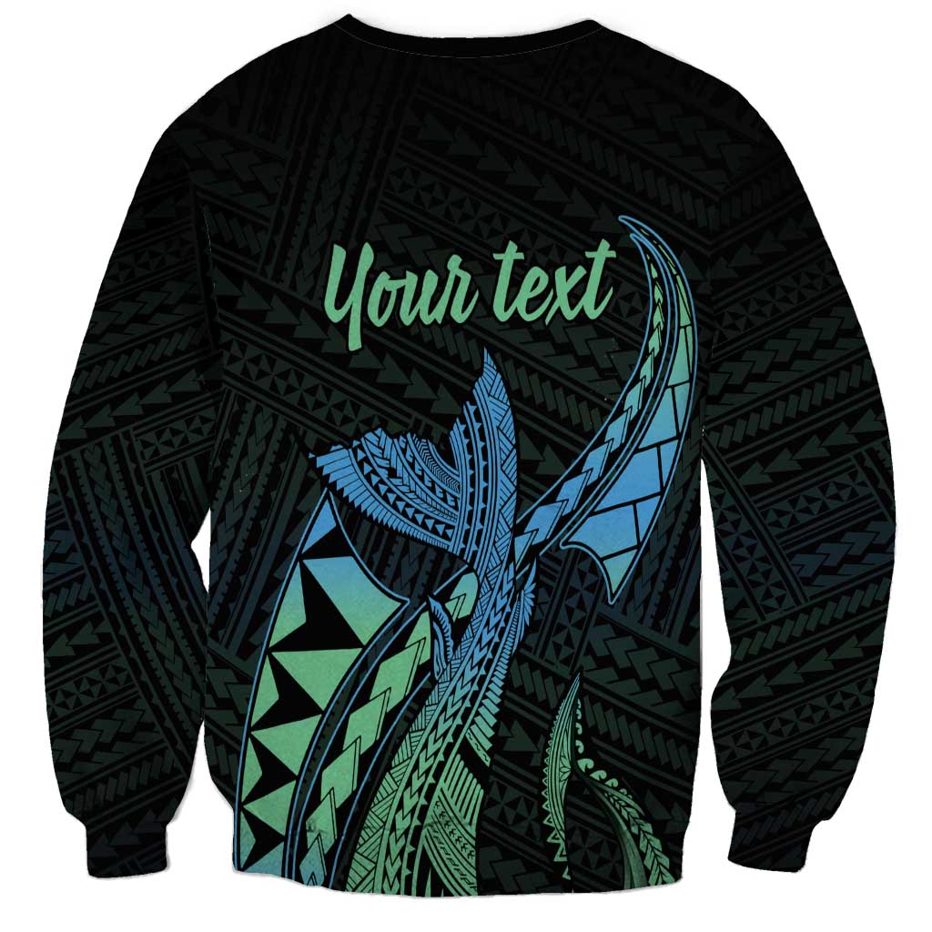 Personalised Hawaii Kure Atoll Sweatshirt Holaniku Coral Reef with Polynesian Tribal