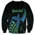 Personalised Hawaii Kure Atoll Sweatshirt Holaniku Coral Reef with Polynesian Tribal
